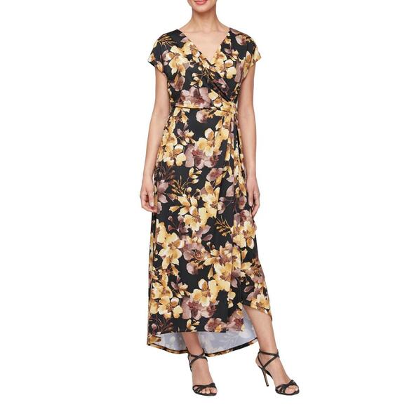 Dkny Dresses & Skirts - SLNY SL FASHIONS Print Faux Wrap Maxi Dress Size 6